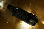 A Halcyon-class light cruiser defending itself from the Covenant boarding crafts using its point defense guns.