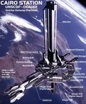 Cairo Station, an enormous space station in geosynchronous orbit above Earth armed with a Super MAC.