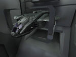 A Pelican docked in UNSC Pillar of Autumn's Launch Bay 7