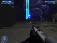 Jugador luego de combatir contra el Flood