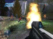 Gameplay del segundo nivel del juego "Halo"
