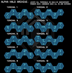 All Alpha Halo Archive codes.