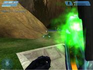 La pistola de plasma sobrecargada en Halo: Combat Evolved