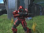 Recon helmet with Grenadier and Commando Shoulder Pad in Halo: Reach multiplayer.