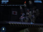 Crewman Glitch. The crewman seems to be using an invisible MA5B Assault Rifle.