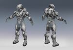 Concept art of the Tracer armor.