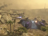 Marines combatiendo al Covenant en una plataforma Covenant