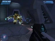 Jugador combatiendo contra un Sangheili Zealot