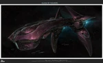 Concept art of the Covenant destroyer for Halo Wars.