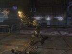 A Marine wielding a flamethrower in Floodgate.