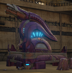 The Covenant artillery piece as seen in Old Mombasa in Halo 2: Anniversary.