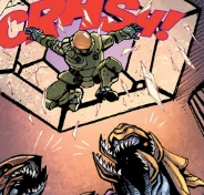 SPARTAN-G059 entrando a un lugar lleno de Sangheili