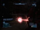 A first-person view of the Spartan Laser's targeting reticle firing at short-range in the Halo: Reach Beta.