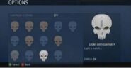El menu de cráneos en Halo 3