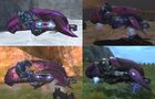 An Elite-piloting-Ghost comparison from Halo: Combat Evolved to Halo: Reach.