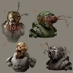 Concept art of various Flood-infected SPARTANs for the Infection gametype in Halo 2: Anniversary.