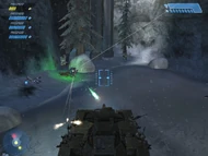 Scorpion cargando Marienes combatiendo contra el Covenant