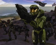 John sucht nach Halos Kontrollraum.