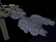 La In Amber Clad estacionada en la estación