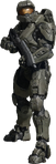 John-117, in-game, wielding a MA5D, in Halo 4.