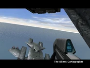 Vista del océano en la Instalación 04 desde el interior de un Pelican