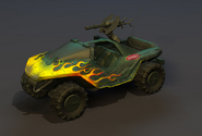 Warthog en llamas de la edición especial de Halo Wars
