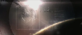 343 Guilty Spark macht sich auf dem Weg zur Gasraffinerie.