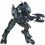 An Sangheili Combat figure made by McFarlane Toys.