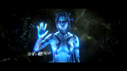 Cortana y Gravemind en la escena final de Halo 2: Anniversary