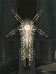 The strange hologram, which bears similarities to Guardian Sentinels that were cut from the final game.