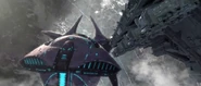 La UNSC Spirit of Fire colisionando con el Proclamation's Tithe