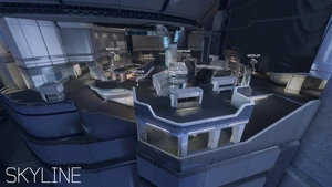 Veduta aerea della mappa, con la posizione di alcune armi