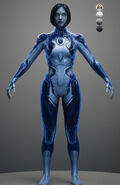 Render del modelo frontal de Cortana