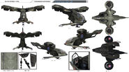 Turnaround reference of the AV-14 Attack VTOL as seen in Halo 3.