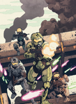 Blue Team on a mission during the Human-Covenant war.