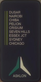 A list of cities with which the company was associated.