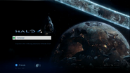 The Halo 4 main menu.