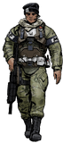 A concept art of an Army military police.