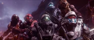 Feuerteam Osiris zusammen mit Thel 'Vadam und den Schwertern von Sanghelios, während der Schlacht um Sunaion.