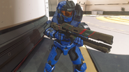 A Spartan holding Whiplash.