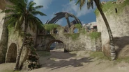 Vista de la base de la playa