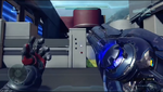 The Beam Rifle overheating in Halo 5: Guardians multiplayer.