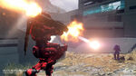 The rocket launcher being fired at an enemy Spartan.