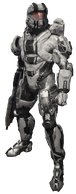 The Recruit armor with the PRIME skin in Halo 4.