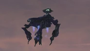 Scarab descendiendo del espacio en Halo 3