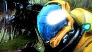 Closeup of a golden Sangheili Ranger/BOB