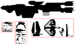 A scale comparison between a Stalwart-class light frigate and miscellaneous objects.