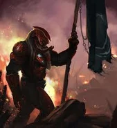 Brute Comandante alzando una bandera