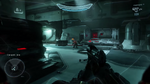 The HUD of the Hermes armor in Halo 5: Guardians campaign.