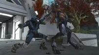 Jackal being assassinated by a Spartan.